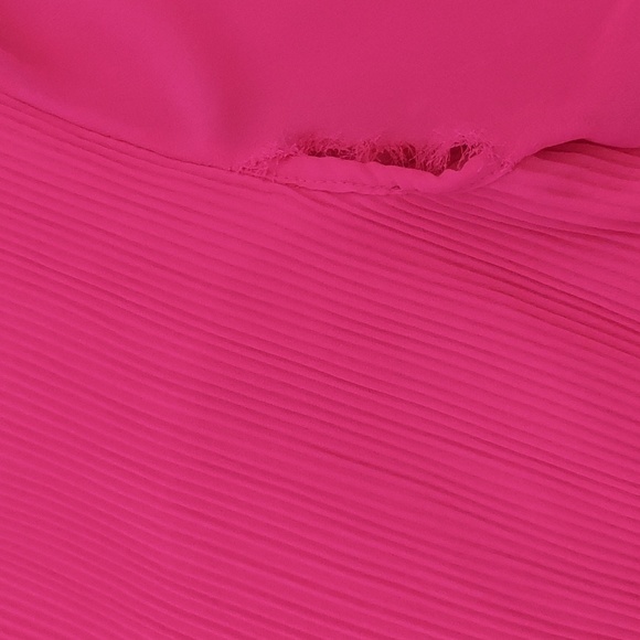 Mac Duggal Pleated Bell Sleeve Chiffon Mini Dress - Picture 7 of 8